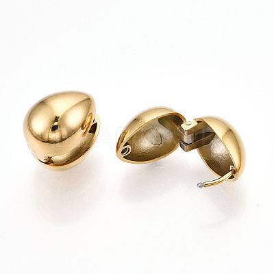 Ion Plating(IP) 304 Stainless Steel Hoop Earrings EJEW-C124-01A-G-1