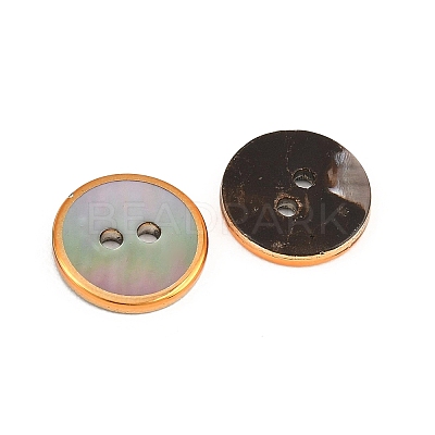 Golden Edge Naturl Black Lip Shell Button SH-CBA0ED6-01A-1