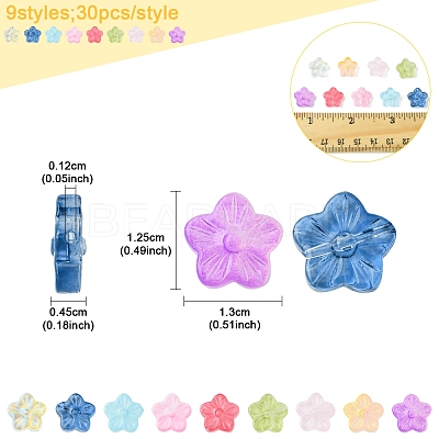 30Pcs Baking Paint Glass Beads GLAA-FS0001-97D-1