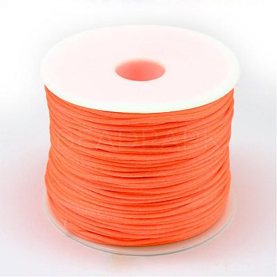 Nylon Satin Rattail Cords NWIR-R025-1.0mm-F172-1