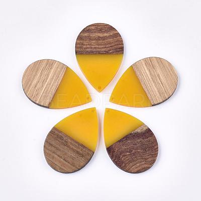 Resin & Walnut Wood Pendants RESI-T023-02B-1