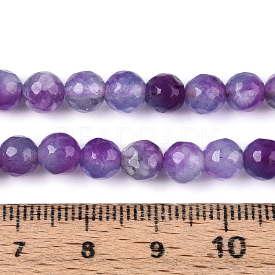 Dyed Natural White Jade Beads Strands G-T139-6mm-60-14-1