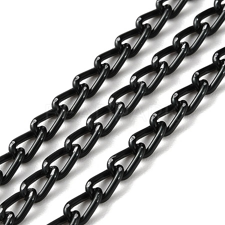 Oxidation Aluminum Faceted Curb Chains CHA-E003-12EB-1