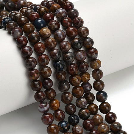 Natural Pietersite Beads Strands G-L642-B16-6mm-1