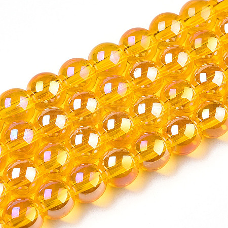 Electroplate Transparent Glass Beads Strands LS-GLAA-T032-T6mm-AB11-1