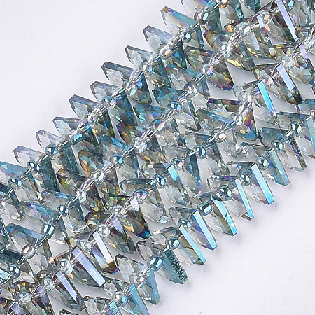 Electroplate Glass Beads Strands EGLA-S176-05B-B05-1