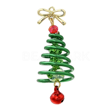 Christmas Electroplate Glass Pendants PALLOY-JF04364-02-1
