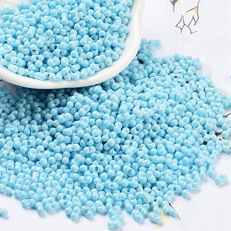 Baking Paint Glass Seed Beads SEED-A033-05P-1