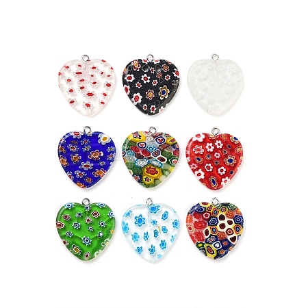 Millefiori Glass Pendants G23CD011-1