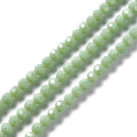 Faceted(32 Facets) Glass Beads Strands EGLA-J042-36B-10-1