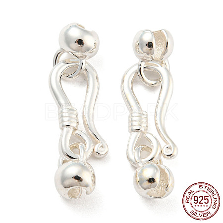 925 Sterling Silver S-Hook Clasps STER-Q191-07A-S-1