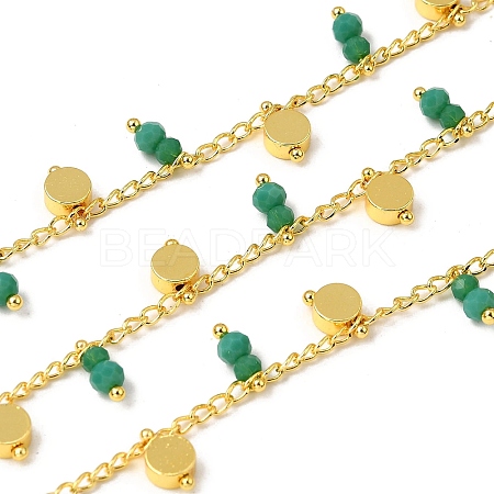 Brass Flat Round Link Chains CHC-H114-07G-01-1