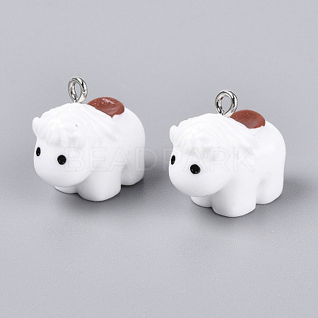 Opaque Resin Pendants RESI-N046-01-1