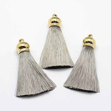 Nylon Cord Tassel Big Pendant Decorations HJEW-K003-10-1