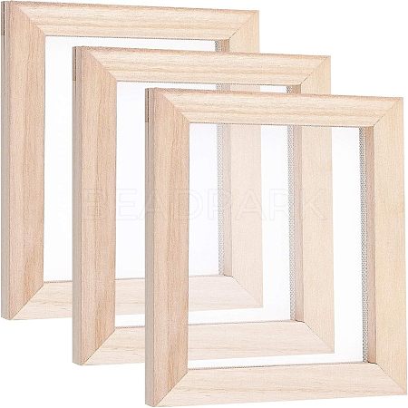 Wooden Paper Making LS-DIY-WH0171-49A-1