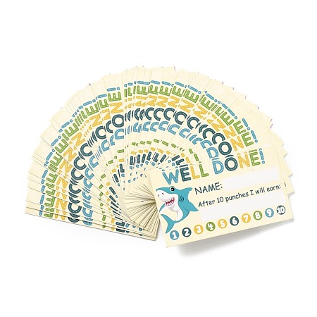 Rectangle Paper Reward Incentive Card DIY-K043-06-08-1