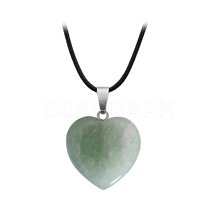 Natural Green Aventurine Charms HEAR-PW0001-057-29-1
