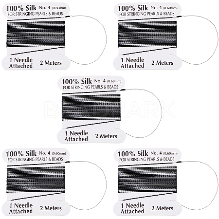 5Pcs Pure Silk Cord OCOR-BBC0001-03B-1