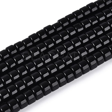 Opaque Solid Color Glass Beads Strands GLAA-N026-2x4mm-11-1