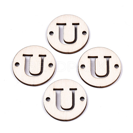 Unfinished Natural Poplar Wood Links Connectors WOOD-S045-140B-01U-1