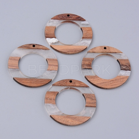 Resin & Walnut Wood Pendants RESI-R428-02C-1