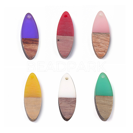 Resin & Walnut Wood Pendants RESI-S358-18-M-1