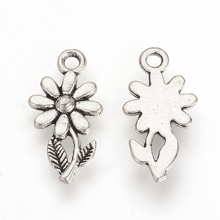 Tibetan Style Alloy Pendants X-TIBEP-Q064-158AS-RS-1