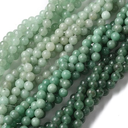 Natural Green Aventurine Beads Strands G-F591-16-1