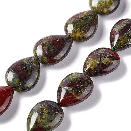 Natural Dragon Blood Beads Strands G-L242-12-1