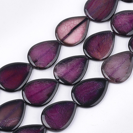 Natural Crackle Agate Beads Strands G-T121-02B-1