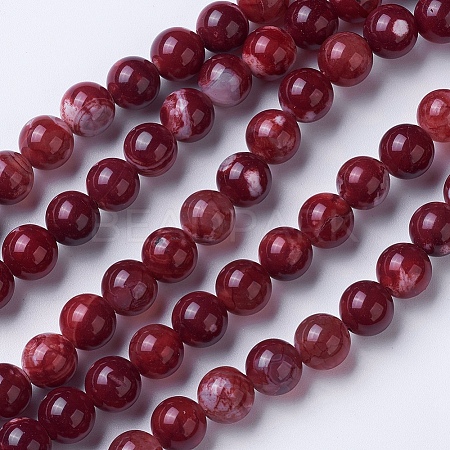 Natural Agate Beads Strands X-G-G754-04-8mm-1