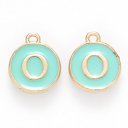 Golden Plated Alloy Enamel Charms X-ENAM-S118-05O-1
