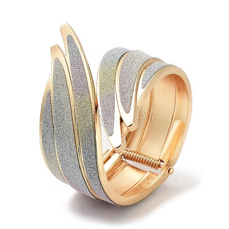 Sparkle Wings Wrap Alloy Cuff Bangles BJEW-C058-05G-01-1