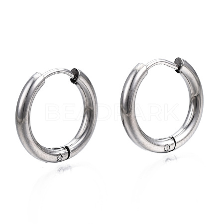 Brass Huggie Hoop Earrings KK-S356-350-NF-1