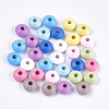 Dyed Natural Beech Wood Beads WOOD-T015-43-1