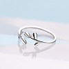 925 Sterling Silver Adjustable Cuff Rings RJEW-BB66689-A-2