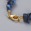 Natural Lapis Lazuli Chip Beaded Bracelets BJEW-JB04933-04-3