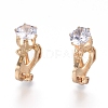 Brass Clip-on Earring Findings X-KK-L198-011G-1