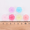 Transparent Frosted Acrylic Bead Caps MACR-S371-04A-4