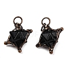 Natural Mixed Gemstone Merkaba Star Pendants G-C144-01R-2