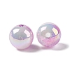 UV Plating Opaque Crackle Two-tone Acrylic Beads MACR-C032-01D-2