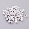 Acrylic Horizontal Hole Letter Beads PL37C9308-T-1