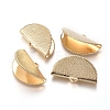 Brass Ribbon Crimp Ends KK-G380-02G-1