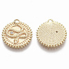 Brass Micro Pave Cubic Zirconia Pendants X-KK-R130-006G-NF-2