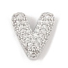 Brass Micro Pave Cubic Zirconia Slide Charms ZIRC-I068-08P-2