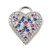 Brass Micro Pave Cubic Zirconia Pendants KK-I276-29P-01-1