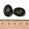 13Pcs Natural Obsidian Rune Stone G-C095-02C-3