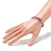 Natural Amethyst Beaded Stretch Bracelets BJEW-JB06242-3
