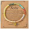 Natural Mixed Gemstone Rondelle Beads Stretch Bracelets XM9841-2-1