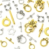 8 Styles Tibetan Style Alloy Toggle Clasps FIND-FS0002-43-3